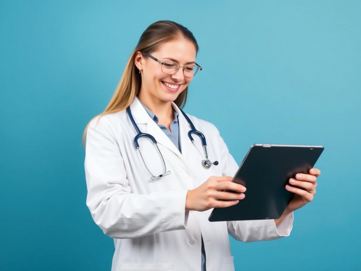 Doctor reviewing a diagnostic report